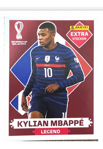 Figurinha Extra Sticker Bordô Mbappe Copa Do Mundo 2022